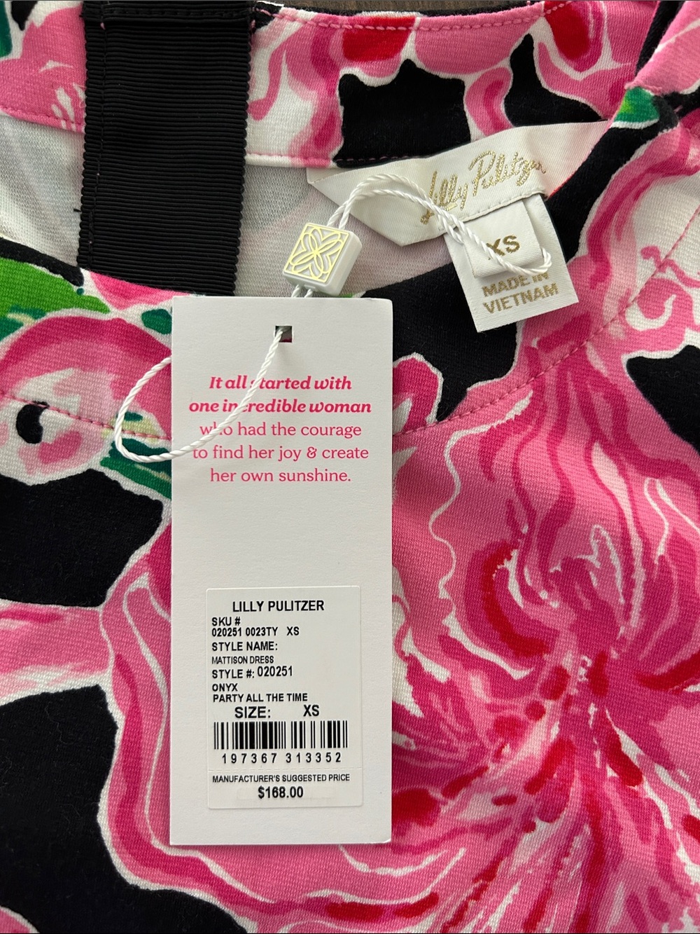 Lilly Pulitzer Mattison Shift Dress with Pink Peonies and Flamingos CUTE & COMFY